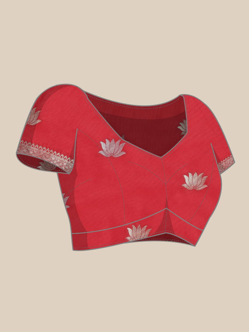 Vasthrlay Silver Banarasi Saree