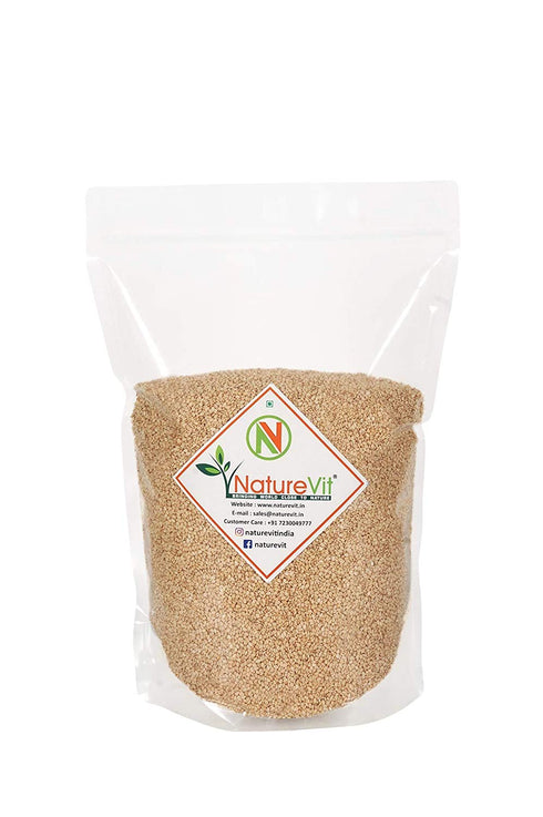 NatureVit White Sesame Seeds Premium Quality Raw Til for Cooking & Baking