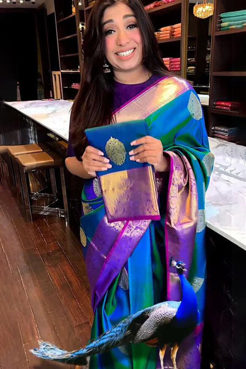 Vasthrlay Banarasi Unstitched Saree