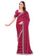 Vasthrlay Georgette Embroidery Wine Saree