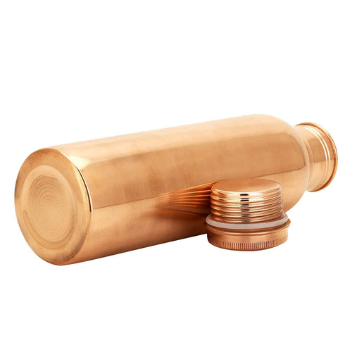 Copper Water Bottle 1000ml, 12 inch, Golden