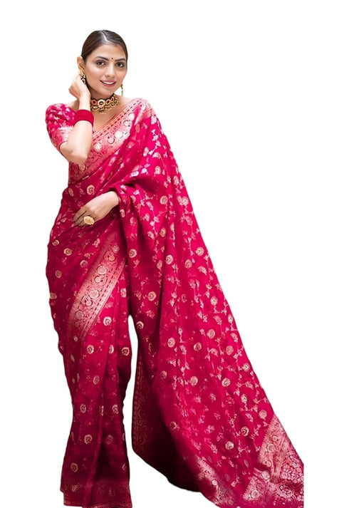 Vasthrlay Kanjivaram Banarasi Wedding Sari Az Ys Shayani Saree