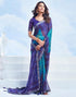 Vasthrlay Bandhani Printed Chiffon Orange Saree