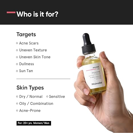 Minimalist 10% AHA BHA Exfoliating Serum For Beginners