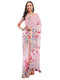 Vasthrlay Pink1 Women'S Chevron Printed Linen Saree With Unstitched Blouse