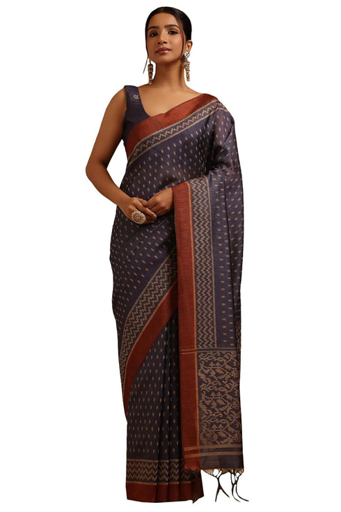 Vasthrlay Purple Tussar Designs