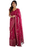 Vasthrlay Red Unstitched Saree