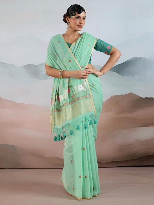 Vasthrlay Botanical Printed Unstitched Rj Ethnic Wear