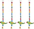 TIED RIBBONS Pack of 4 Wall Hangings for Decor Toran, Parrot Latkans with Bells