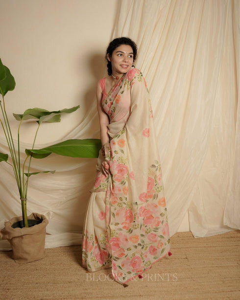 Vasthrlay Floral Cotton Elegant Lightweight
