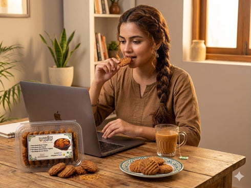 Swaadisht Upahar Desi Ghee Gud Thekua (No Maida) Traditional Bihari Cookie 300g