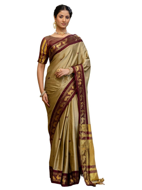 Vasthrlay Special Weaving Unstitched Light Green Saree