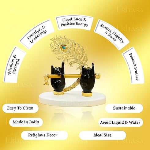 Ekhasa Lord Krishna Hands with Flute Idol (Small Size)