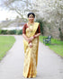 Vasthrlay Yellow Kanjivaram Saree