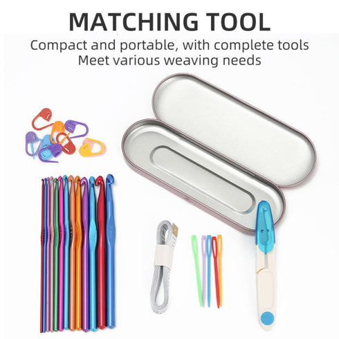 30-Piece Ergonomic Crochet Hook Set