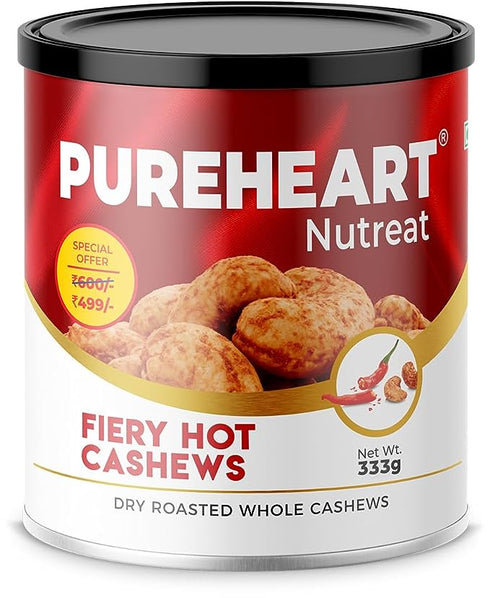 Pureheart Fiery Hot Cashews Can