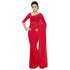 VasthrlayGeorgette Saree Blouse Red Black Multi Free