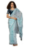 Vasthrlay Shimmer Embroidery Peach Saree