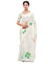 Vasthrlay Tricolor Printed White1 White Saree