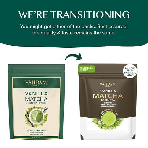 Vahdam Tea Vanilla Matcha Green Tea Powder