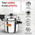 Prestige 3 Litre Stainless Steel Deluxe Alpha Svachh Outer Lid Pressure Cooker