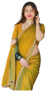Vasthrlay Boarder Unstitched Chhaavaj Mustard Free Ethnic Wear