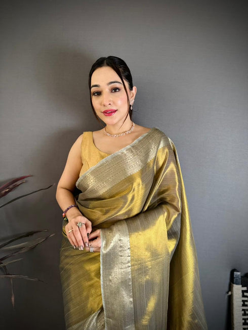 Vasthrlay Banarasi Weaving Lavendar