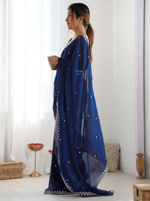 Vasthrlay Metallic Unstitched Designer Rt Ethnic Wear