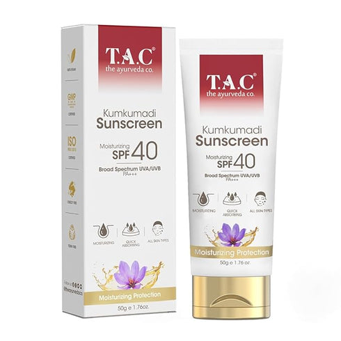 TAC The Ayurveda Co. Kumkumadi SPF 40 PA+++ Sunscreen
