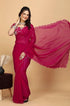 Designer Georgette Saree with Embroidered Blouse Piece