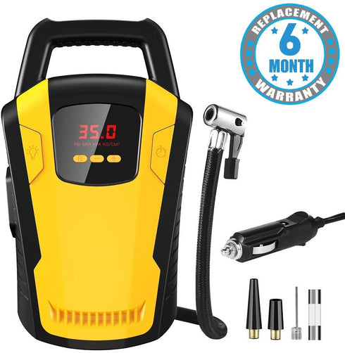 Style Make StyleMake Portable Car Air Compressor Tyre Inflator 12V DC Car Pump with Auto Cut Off Digital Pressure Gauge Bright and inbuilt LED Light
