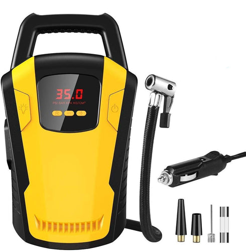Style Make StyleMake Portable Car Air Compressor Tyre Inflator 12V DC Car Pump with Auto Cut Off Digital Pressure Gauge Bright and inbuilt LED Light