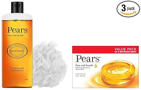 Pears Moisturising Bathing Bar Soap with Glycerine Pure & Gentle For Golden Glow 125g