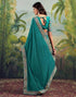 Vasthrlay Georgette Embroidery Unstitched Green Saree