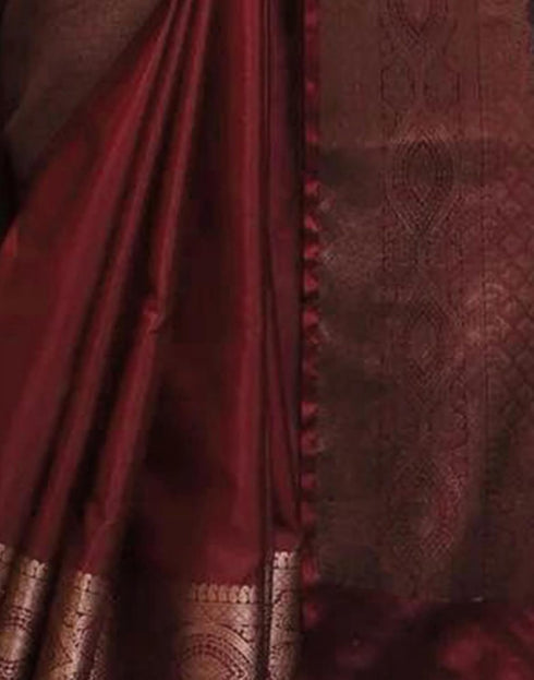 Vasthrlay Banarasi Kanjivaram Unstitched Teal Saree