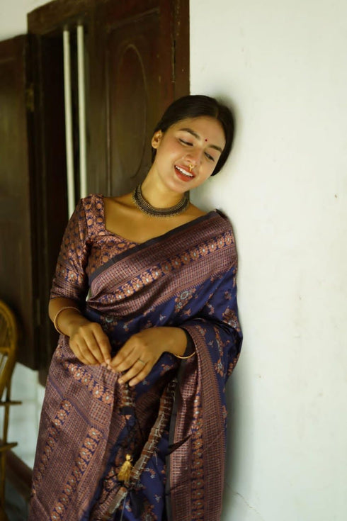 Vasthrlay Banarasi Border Unstitched Saree