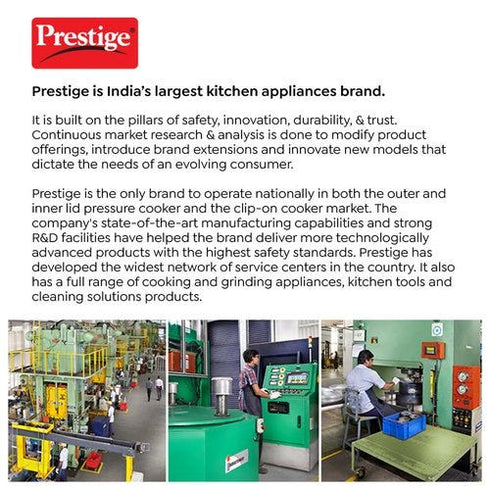 Prestige Nakshatra Plus Svachh Aluminium Spillage Control Pressure Cooker 6.5 L Silver