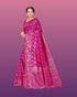 Vasthrlay Red Banarasi Traditional Unstitched Saree