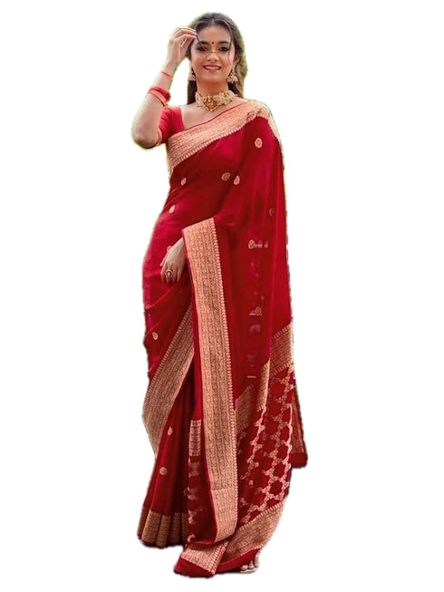 Vasthrlay Banarasi Traditional Sari Az Ys Somya Yellow Saree