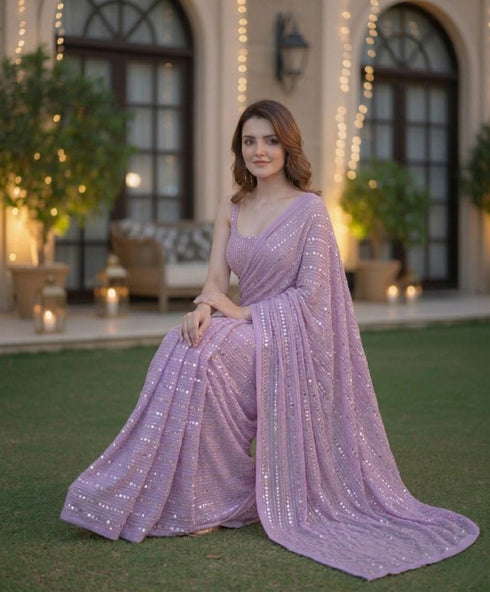 Vasthrlay Lavender Designer Saree