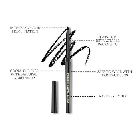 Forest Essentials Charcoal Black Gulaab Khaas Kajal