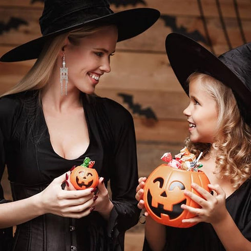Halloween Skeleton Earrings Spooky Skull Skeleton Dangle Earrings