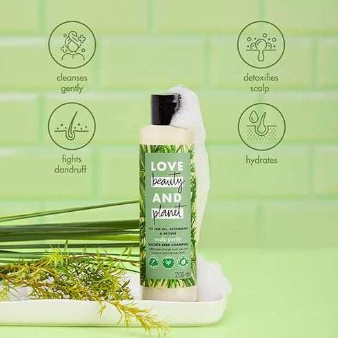 Love Beauty And Planet Tea Tree Oil | Peppermint and Vetiver Shampoo
