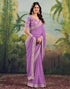 Vasthrlay Georgette Embroidery Unstitched Green Saree