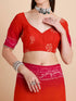 Vasthrlay Chiffon Printed Tie Dye Orange Saree