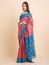 Vasthrlay Cotton Printed Mulmul Blue Saree