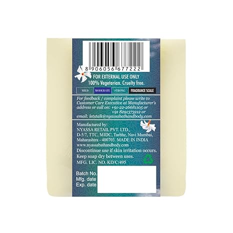 Nyassa Luxurious Parijat Handmade Natural Bathing Soap