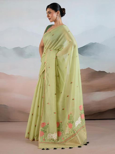 Vasthrlay Botanical Printed Unstitched Rj Ethnic Wear