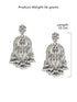 Zaveri Pearls Antique Silver Tone Kundan & Austrian Diamonds Jhumki