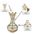Brass Bidri Work Flower Vase (8-Inch, Polished)